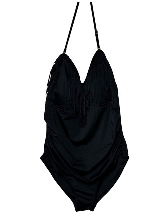 Swimsuits For All Other - Swimsuits for All x Kim Gravel Fringe One Piece Bathing Suit Black Plus 16 NEW
